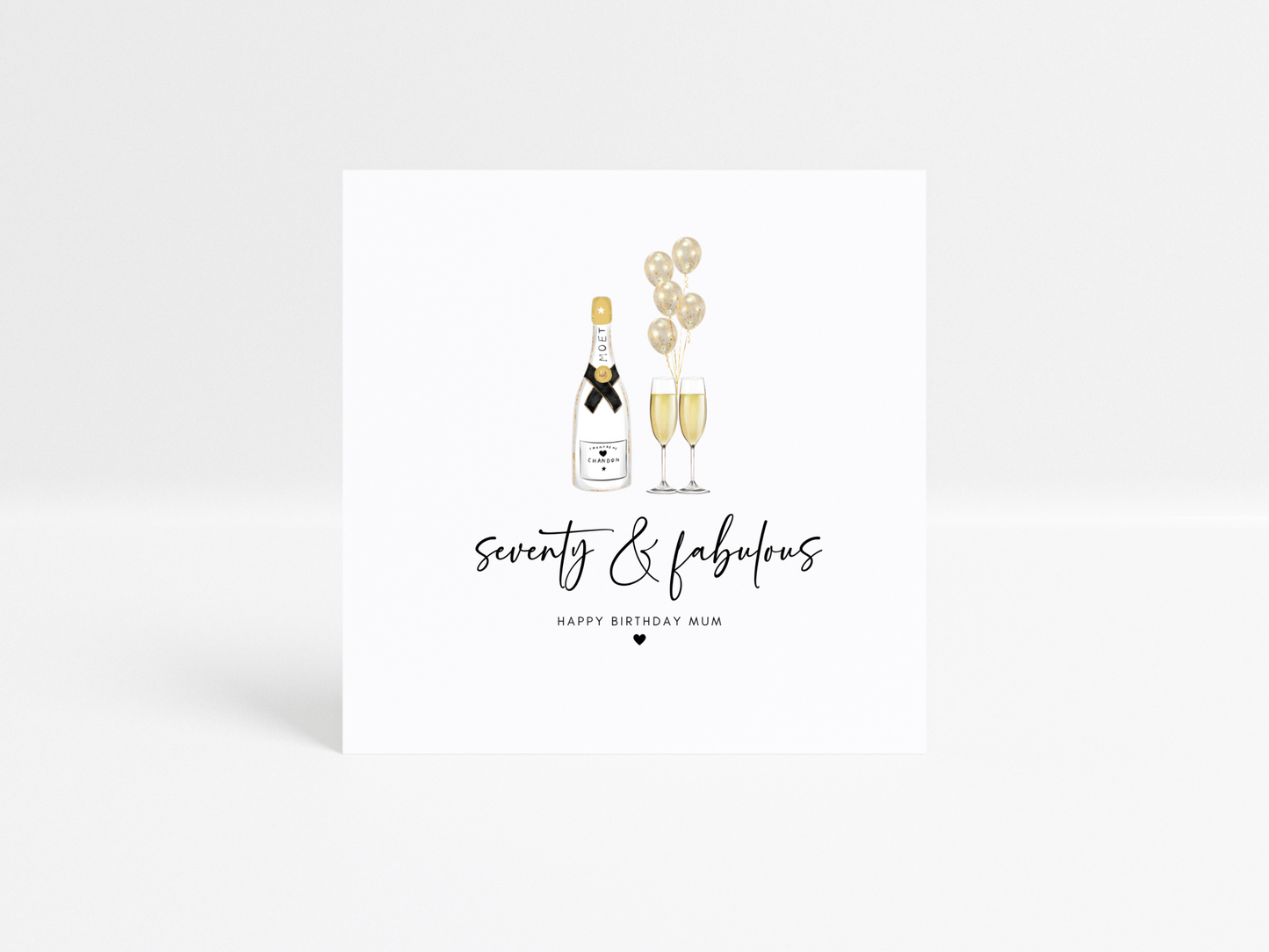 Personalised 70th Birthday Card