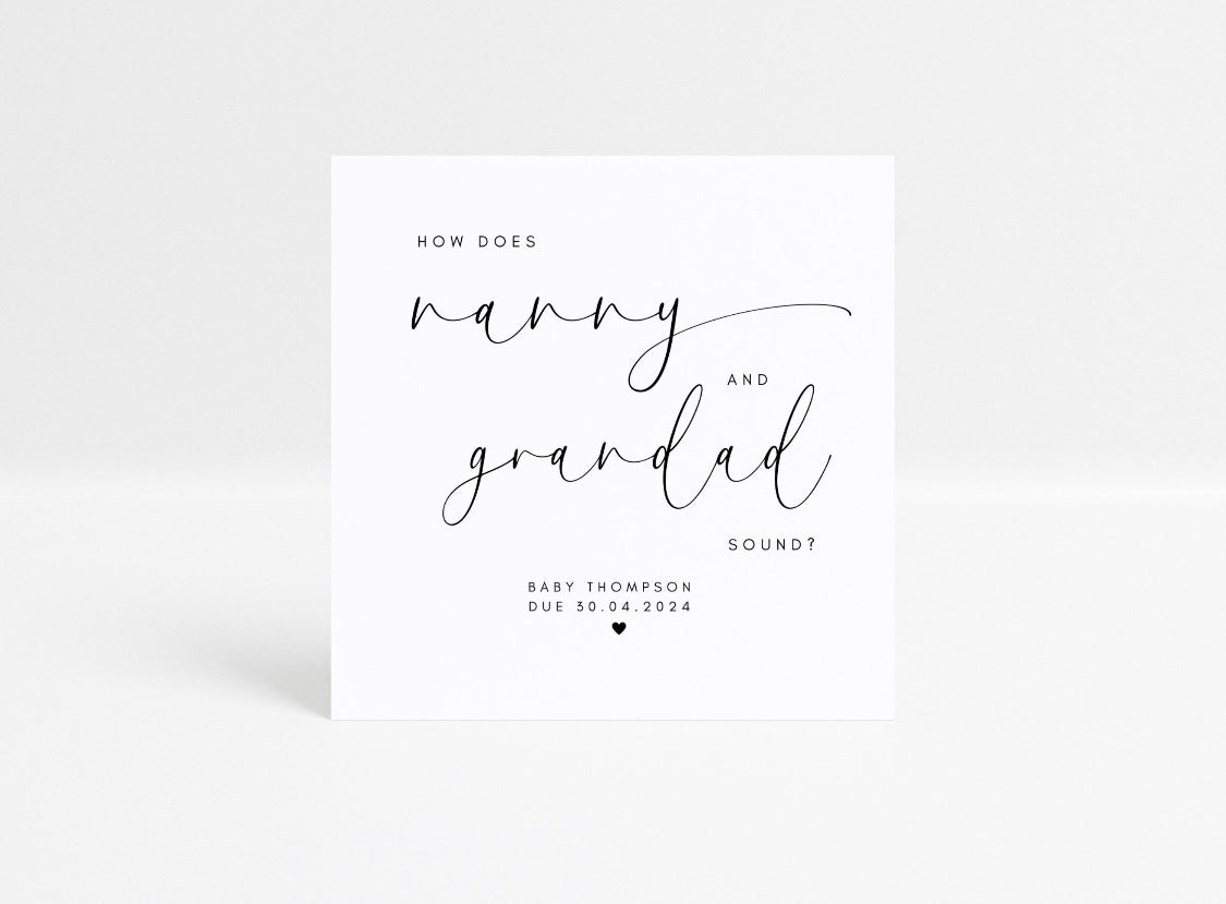 How does Nanny & Grandad sound card