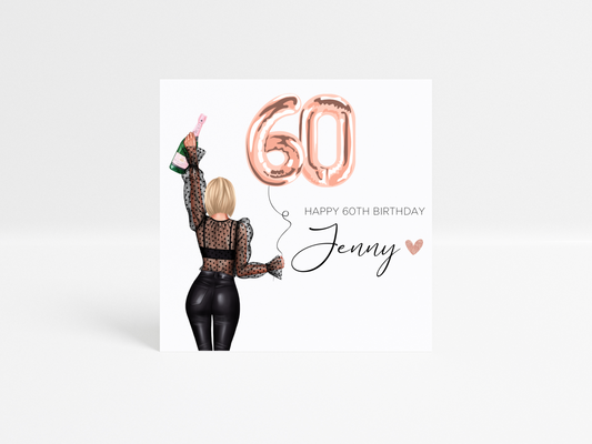 Personalised 60th Birthday Card