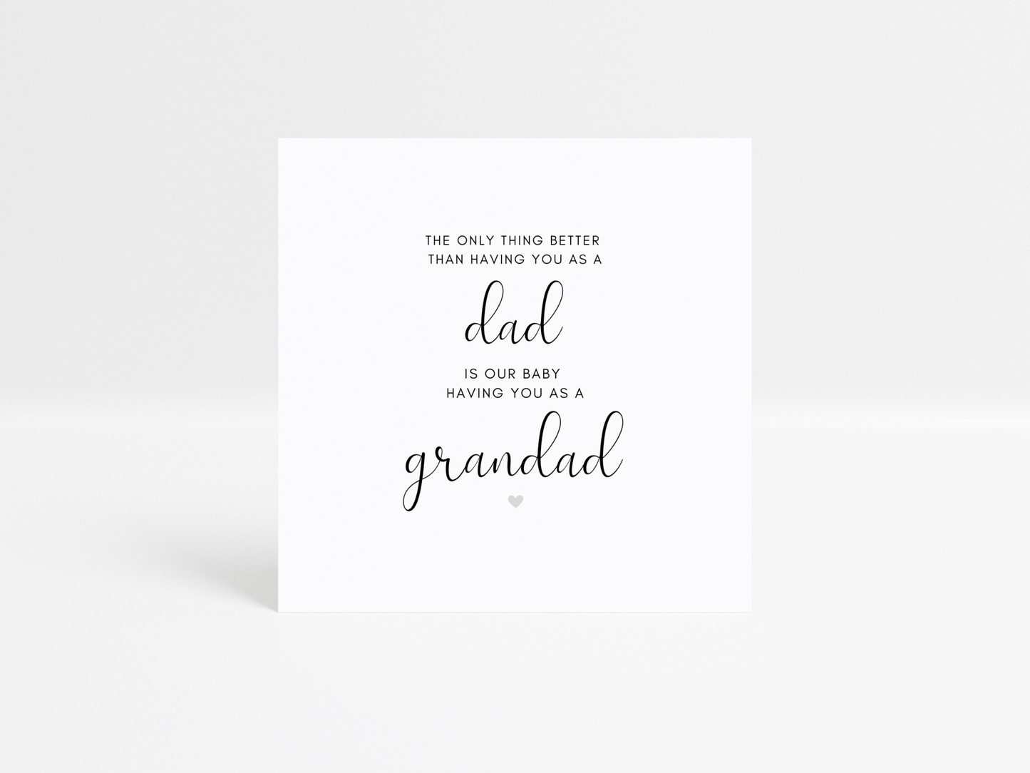 Dad promoted to Grandad card