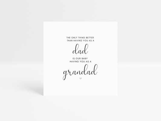 Dad promoted to Grandad card