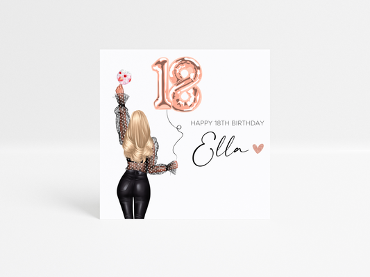 Personalised 18th Birthday Card