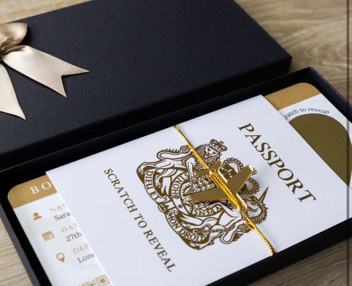 Personalised Boarding Pass Scratch Card