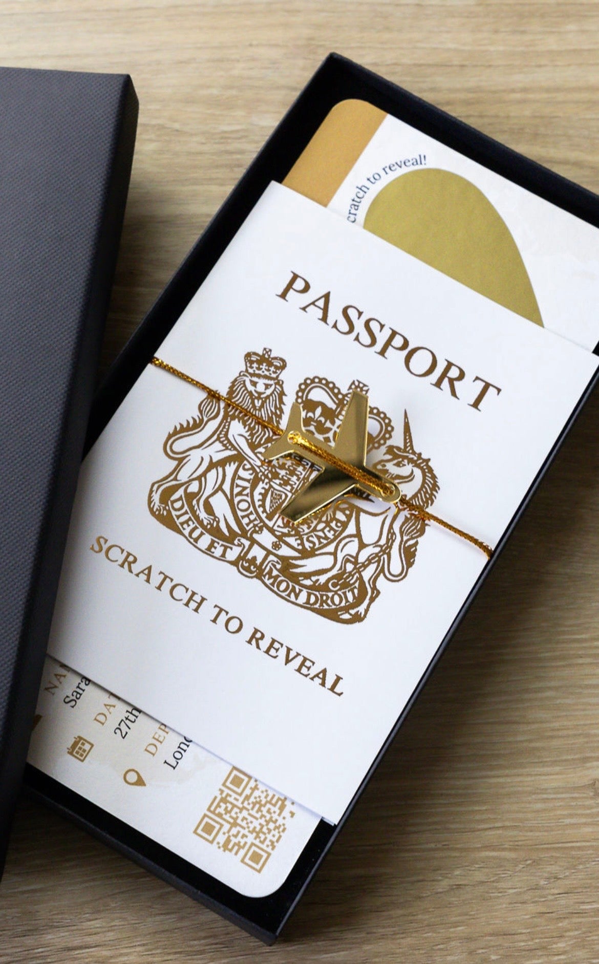 Personalised Boarding Pass Scratch Card